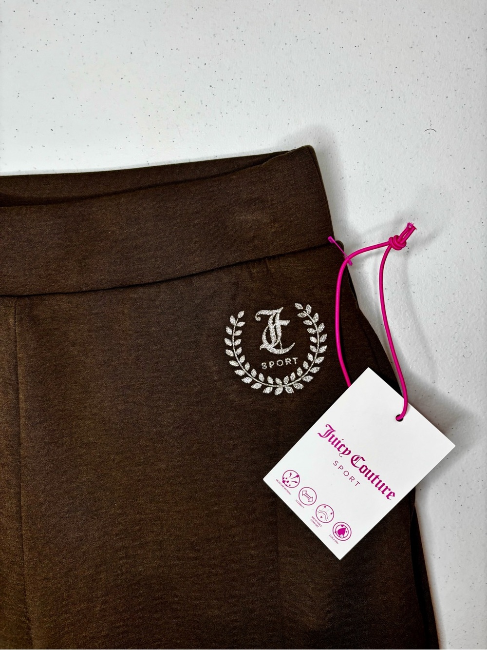 NWT Juicy Couture Chocolate Brown Heritage Crest Hoodie & Flare Tracksuit Set - Picture 4 of 7